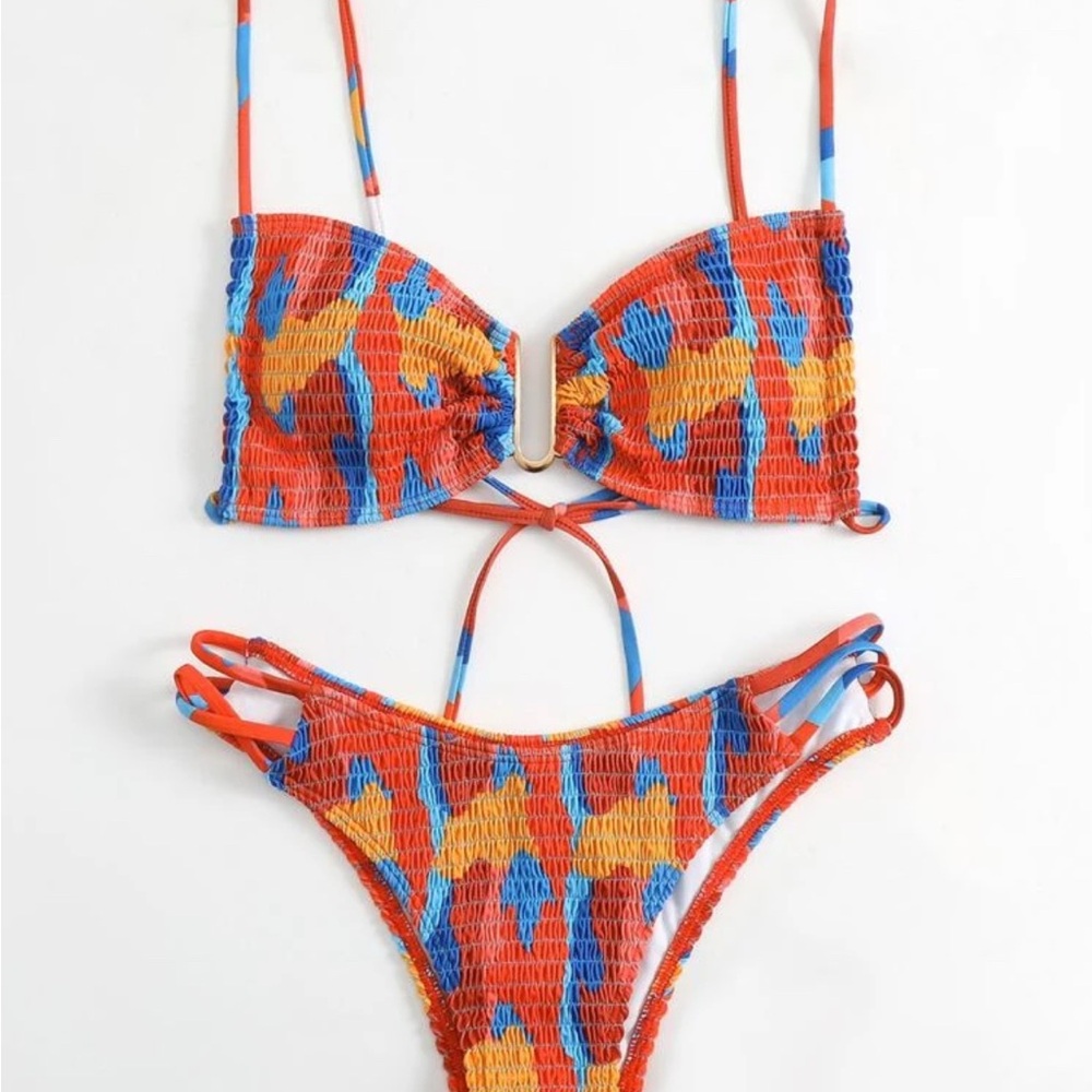 Colorful Patterned Bikini Set - Picture 2 of 3